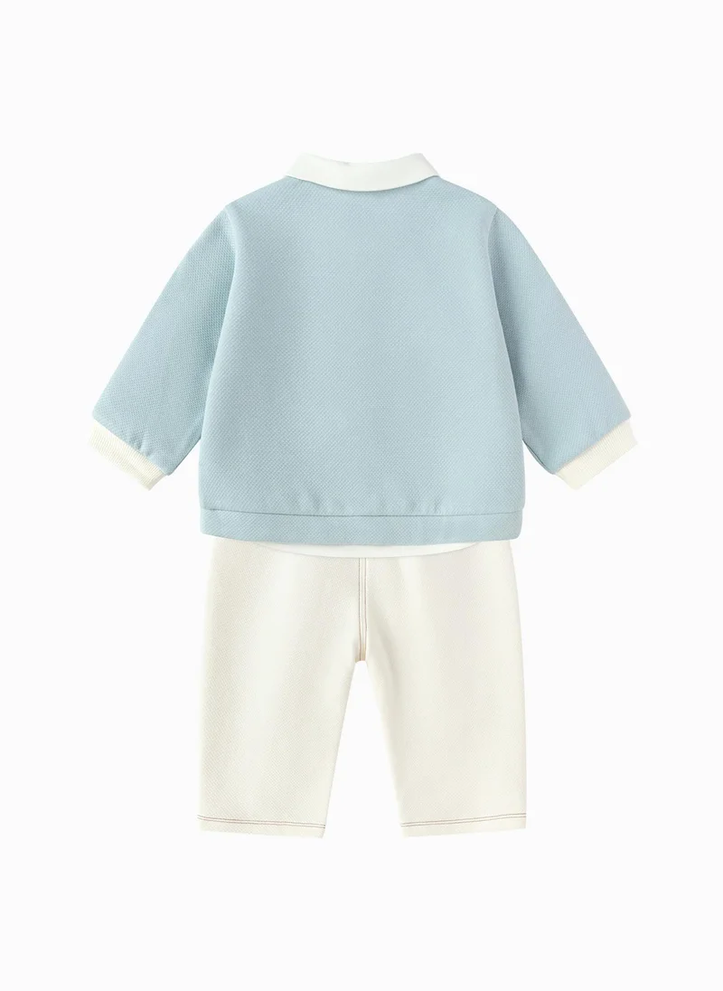 Balabala Baby Boys Knit long sleeve suit